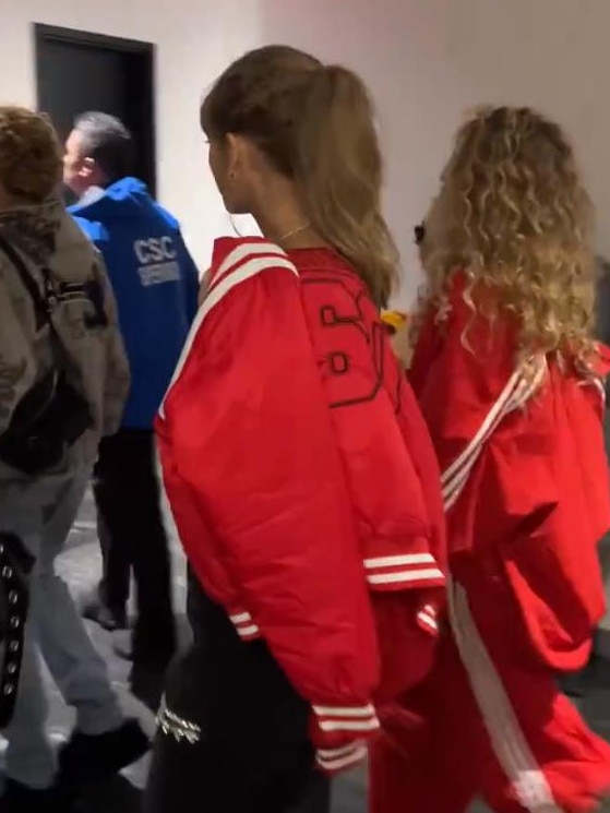 The A-list squad were dressed in their Chiefs gear.