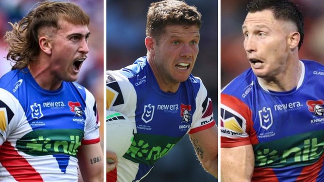 Fletcher Sharpe, Jack Cogger and Tyson Gamble have all played in the halves for Newcastle this year.
