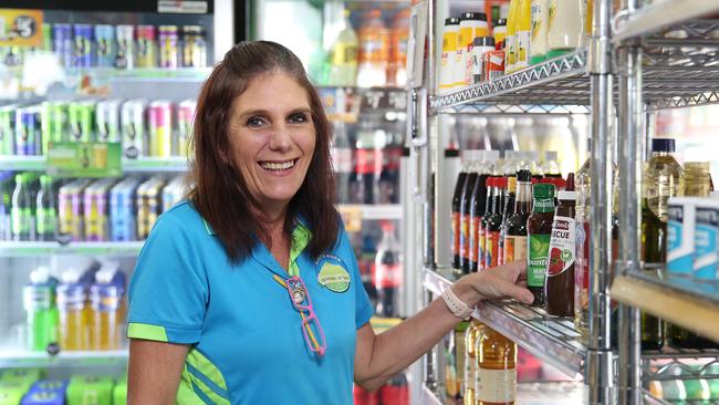 White Rock General Store retail assistant Simone Underwood is worried about her children’s future. Picture: Brendan Radke