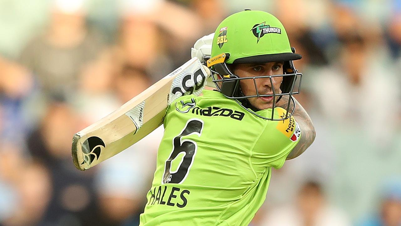 Alex Hales in action for Sydney Thunder in BBL09. Picture: Robert Cianflone/Getty Images