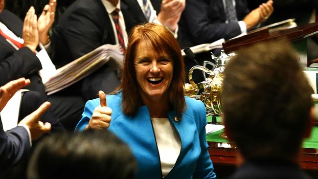 Paralympian Liesl Tesch after being sworn into State Parliament as the new Member for Gosford. Picture: John Appleyard