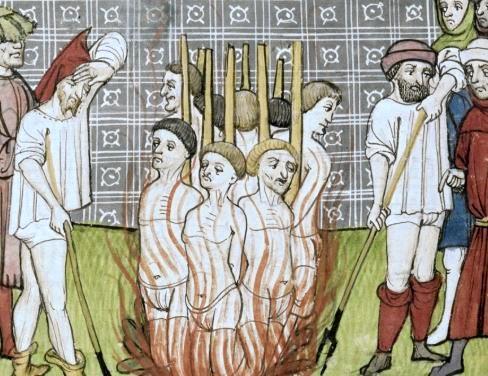 Being burnt at the stake after being arrested on Friday 13, 1307, was unlucky for many of the Knights Templar. Picture: Tim Howard