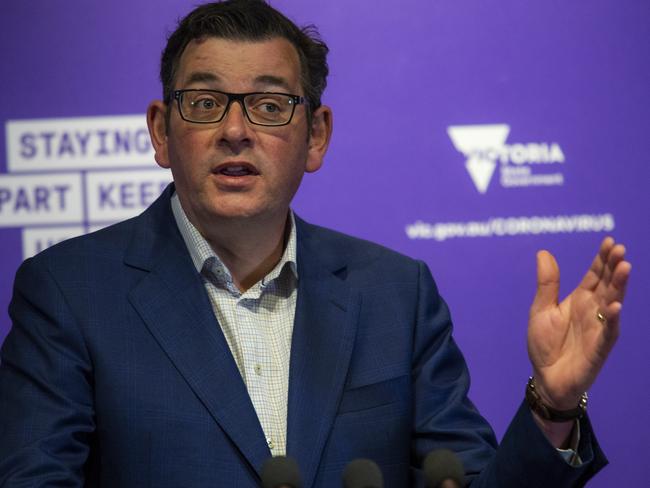 MELBOURNE, AUSTRALIA - NewsWire Photos September 26, 2020: Victorian Premier Daniel Andrews Press conference at Treasury Theatre in Melbourne today.Picture: NCA NewsWire / Wayne Taylor