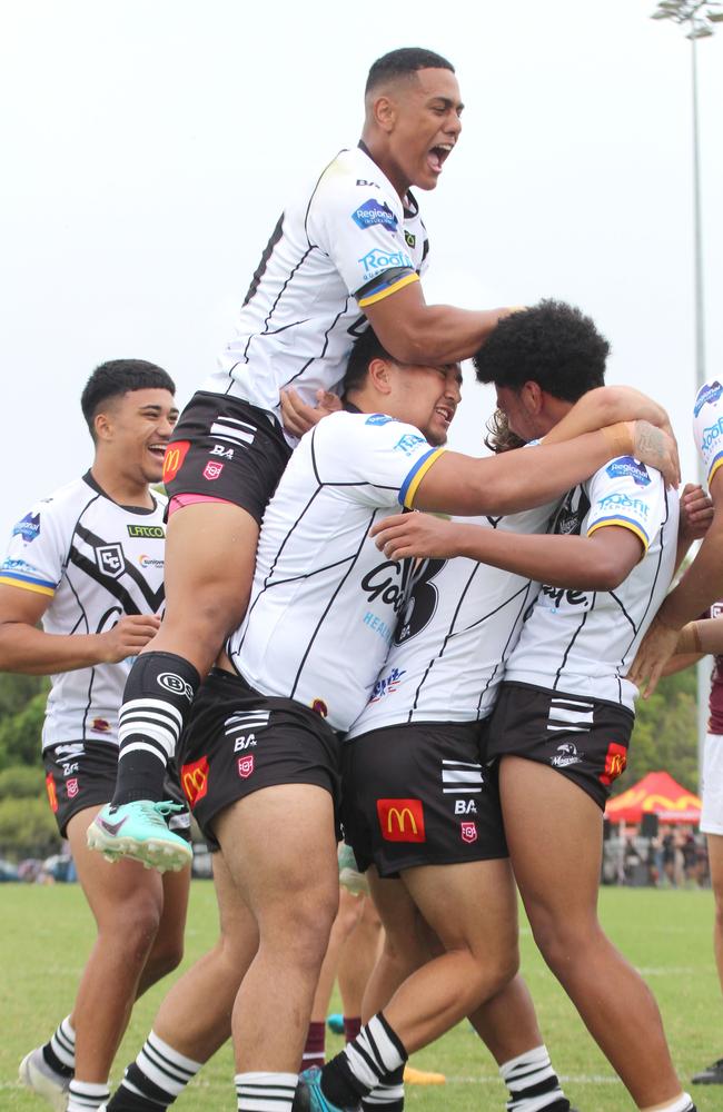 Mace Andrew. Connell Cup under-17s action between the Souths Logan Magpies and Burleigh Bears. Saturday February 10, 2024.