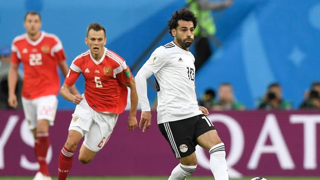 Egypt's forward Mohamed Salah’s return wasn’t enough to lift his team. Picture: AFP