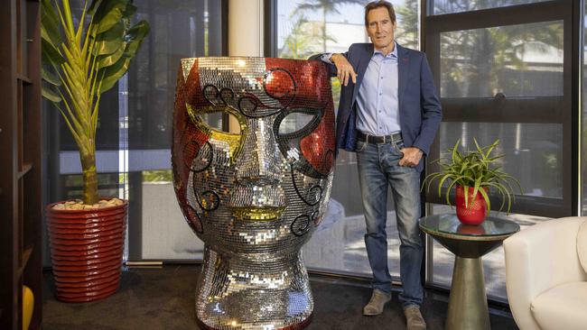 Peter Hawes in his Hawthorne home, which was built by entrepreneur James Penny and has been completely renovated. Picture: Glenn Hunt