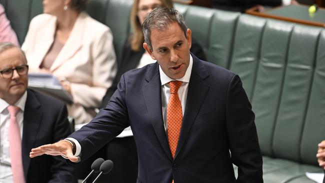 Jim Chalmers during Question Time at Parliament House in Canberra. Picture: Martin Ollman/NewsWire