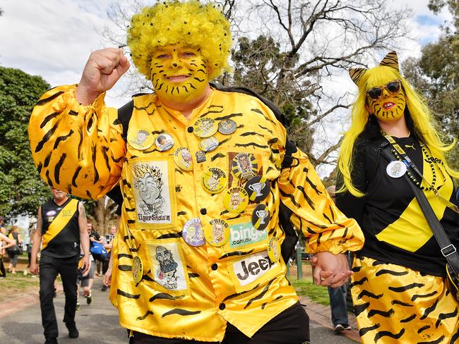 Tigers are ready to road at the MCG. Picture: Jason Edwards