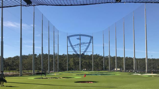 Inside the Gold Coast's new Top Golf venue. Photo: Kate Paraskevos