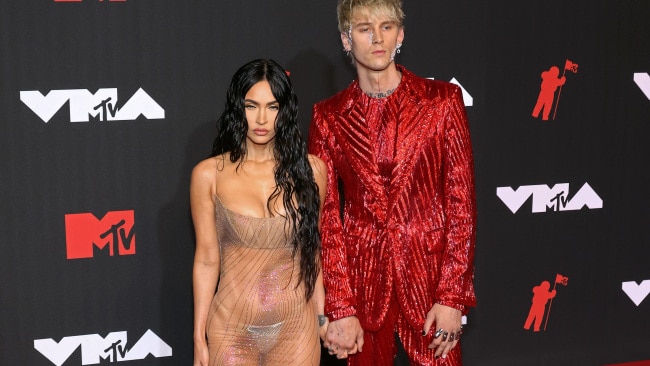 Machine Gun Kelly and his girlfriend Megan Fox at the 2021 MTV Video Music Awards in New York City. Picture: Taylor Hill/FilmMagic