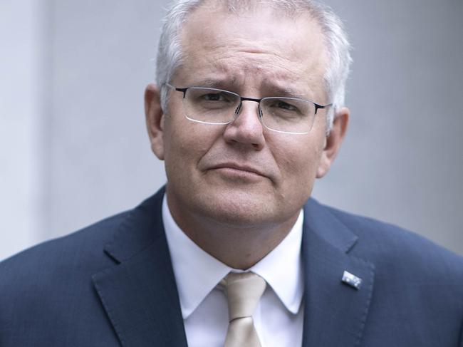 CANBERRA, AUSTRALIA-NCA NewsWire Photos  January 01 2021.Prime Minister Scott Morrison during his first political press conference in Parliament House Canberra, for 2021.Picture: NCA NewsWire / Gary Ramage