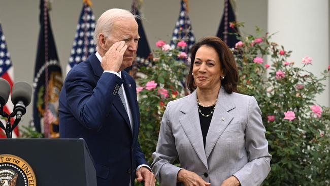 US President Joe Biden with Vice President Kamala Harris. Picture: AFP