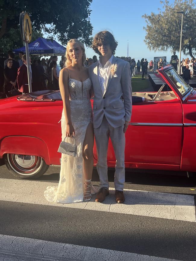 The students of Fraser Coast Anglican College arrive at their formal.