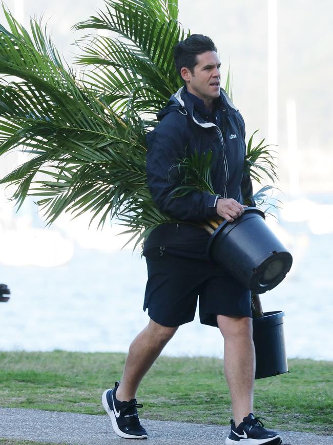 Andrew Goldsmith loading plants onto a Water Taxi at Palm Beach. Pictures: Matrix