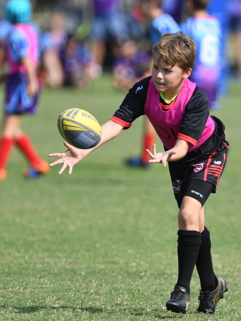 Teams play for Laurie Spina Shield at Brothers at Kirwan. Mackay Norths Nate Contor. Picture: Evan Morgan