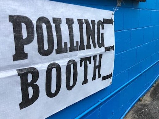 Signs up outside the Southport prepoll booth on the Gold Coast, Monday October 19.  PREPOLL GENERIC, ELECTION GENERIC