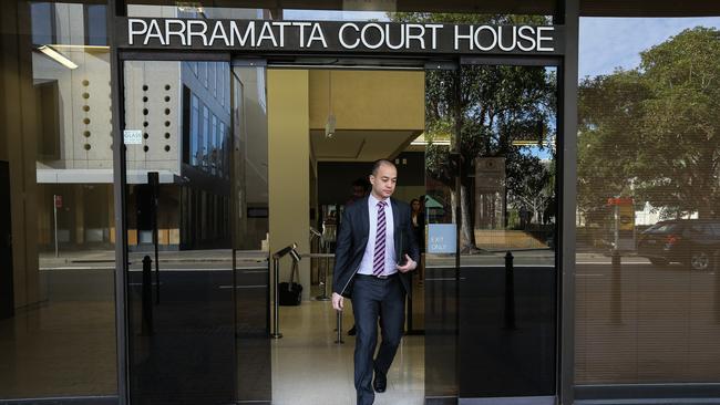 Luke Read’s lawyer leaves court after his sentencing. Picture: Gaye Gerard