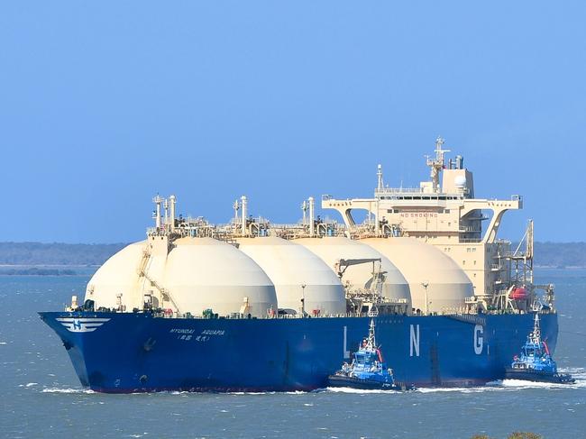 LNG Tanker arriving in Gladstone harbour.