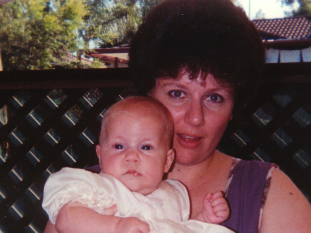 Sarah Folbigg with her mother Kathleen Folbigg.