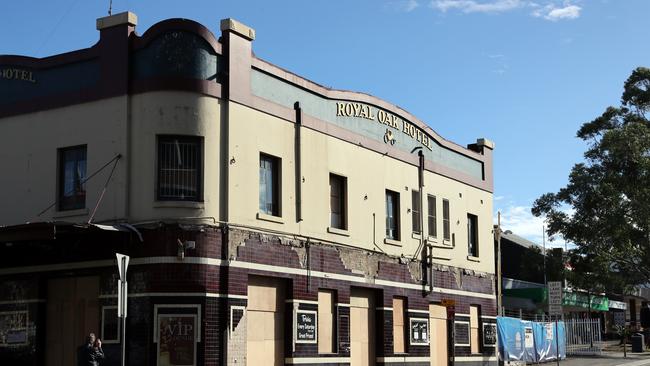 The Royal Oak Hotel in Parramatta was demolished in 2020 to make way for the new light rail. Picture: Richard Dobson