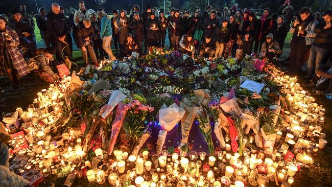 Reclaim Princes Park vigil for Eurydice Dixon in Carlton. Picture: Jason Edwards