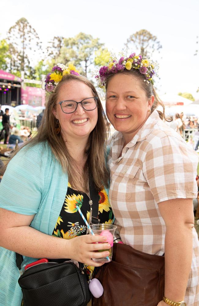 Maddy Hensel (left) and Maree Hazeldene, Toowoomba Carnival of Flowers Festival of Food and Wine, Saturday, September 14th, 2024. Picture: Bev Lacey