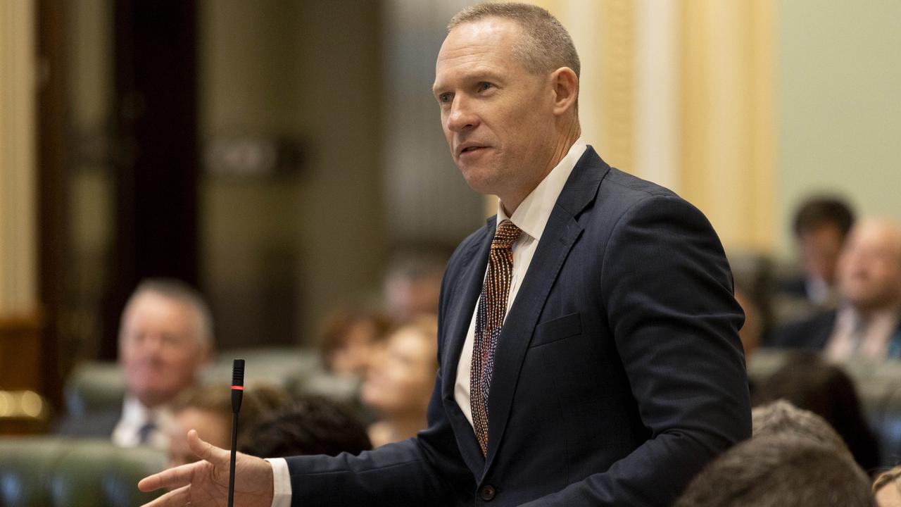 Public Works Minister Mick de Brenni in parliament. Picture: NewsWire/Sarah Marshall