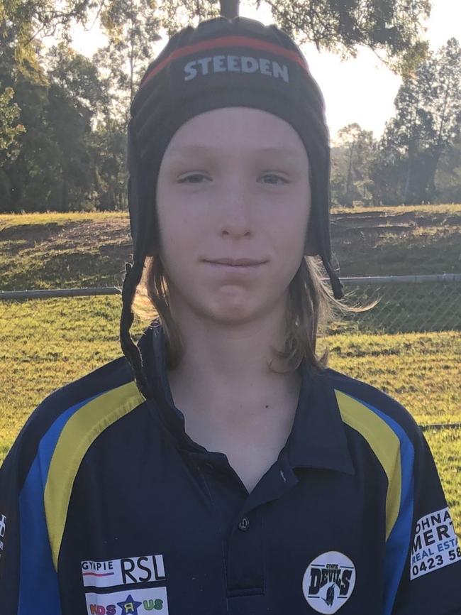 Orin McLaren from the Under 12’s Gympie Devils. Picture supplied.