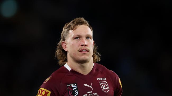 Reuben Cotter could be thrust back into the Maroons’ starting side before kick-off in Origin I. Picture: Getty Images.