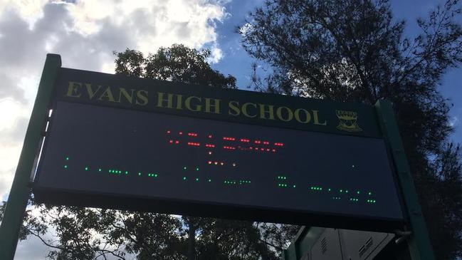 Evans High School is one of 10 high schools in the Blacktown area listed on the Education Department’s asbestos register.