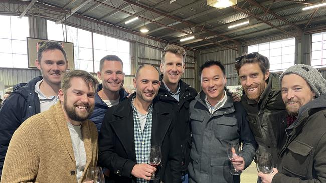 The Winter Wine Fest was the perfect spot for a bucks party for mates Joseph Mendel, Anthony Cocco, Edward Healey, Alex Peters, Sandy Bye, Reagan Tan, Edmund Jones and Ant Payne. Picture; Lucy Callander