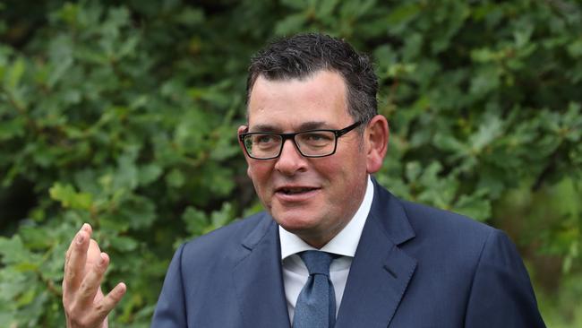 Victorian Premier Daniel Andrews speaks in Melbourne today. Picture: NCA NewsWire/ David Crosling