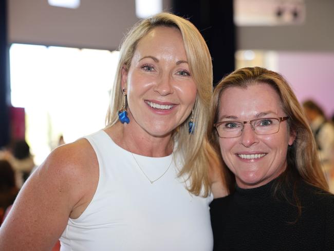 Kimberly Seymour and Bronwyn Bowden at the Storyfest - Boost Your Business - luncheon at Bond University. Picture, Portia Large.