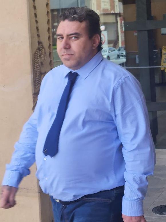 Tradesman Cory Parker, 44, of the Ipswich suburb of Bellbird Park leaving Ipswich Courthouse after pleading guilty to a charge of indecent treatment of children. Picture: Georgie Walker