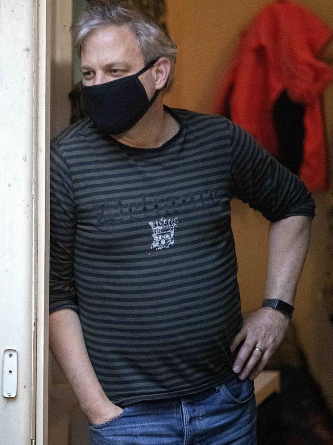 Victorian Chief Health Officer Brett Sutton at his home on Tuesday night. Picture: David Geraghty