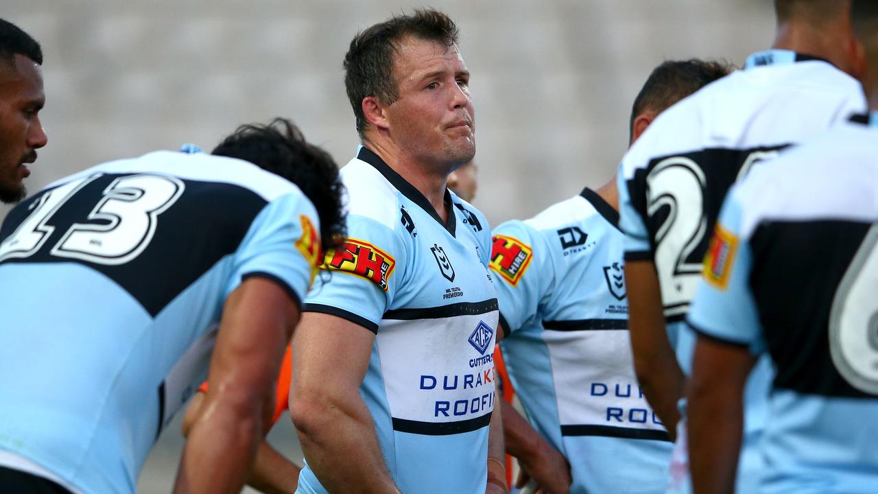 Josh Morris scored for the Sharks against Manly in their final trial.