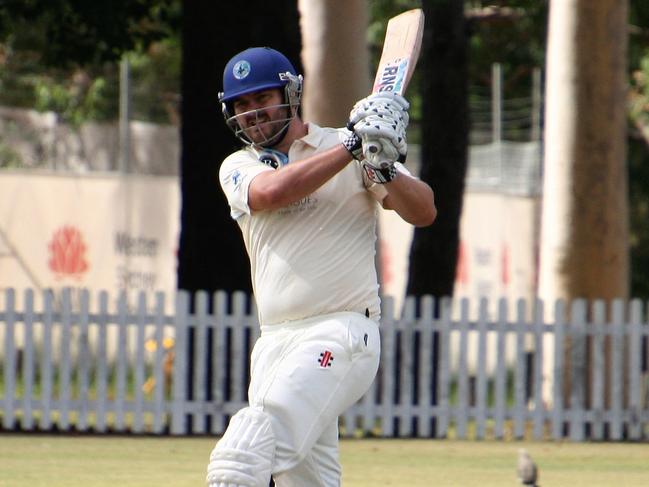 Luke Dempsey hits a boundary on his way to 99. Picture: Greg Monaghan