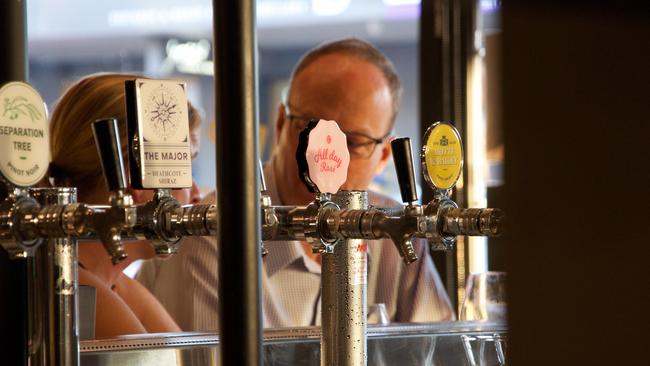 Font Fine Wine offers five styles of tap wine. Picture: Matthew Ries