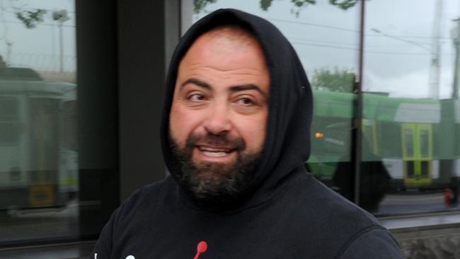 Underworld figure Nabil Maghnie outside Melbourne West police station after being questioned by detectives. Picture: Andrew Henshaw