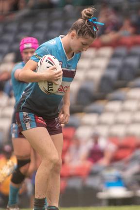 Ella Duncan Mackay Cutters vs Townsville Blackhawks Harvey Norman U17's Saturday 22 February 2025 Picture:Michaela Harlow