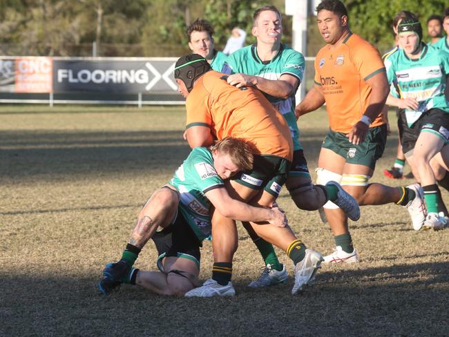 GCDRU round 11 first grade - Surfers Paradise Dolphins vs. PBC Alleygators.Ropere Rapata.22 June 2024 Surfers Paradise Picture by Richard Gosling