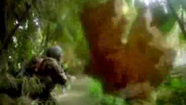 Screenshot from a video of the Battle of Derapet, for which Keighran was awarded his VC.