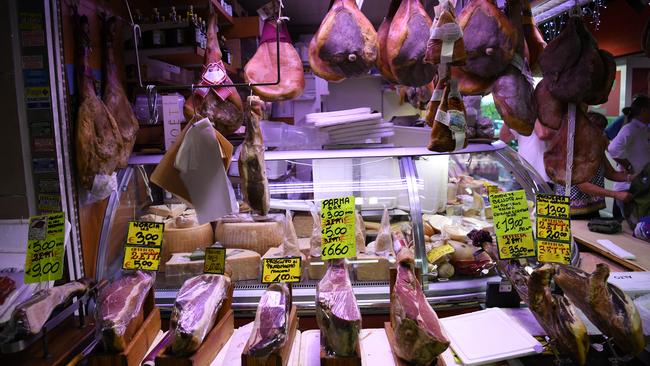 Inside the Campo Di Fiori market in the centre of Rome. Picture: James D. Morgan/Getty Images