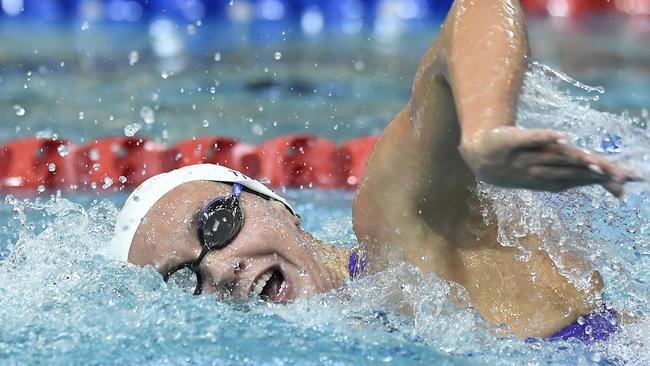 Ariarne Titmus competes at the Australian short course championships in 2020. Picture: Getty Images