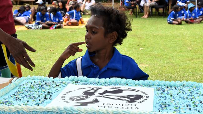 Yirrkala School celebrates its 50th anniversary of bilingual education. Picture: Sierra Haigh