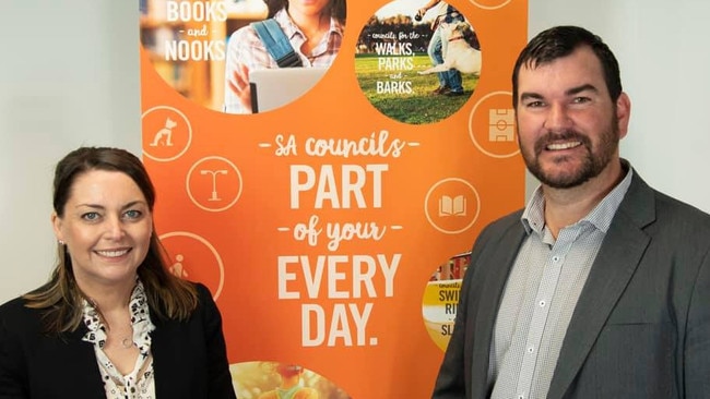 District Council of Tumby Bay chief executive Rebecca Hayes with Mayor Sam Telfer. Picture: Tumby Bay Council