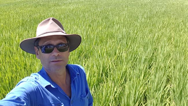 Moulamein rice grower Jeremy Morton said rain this year meant full water allocations for growers. Picture: Supplied