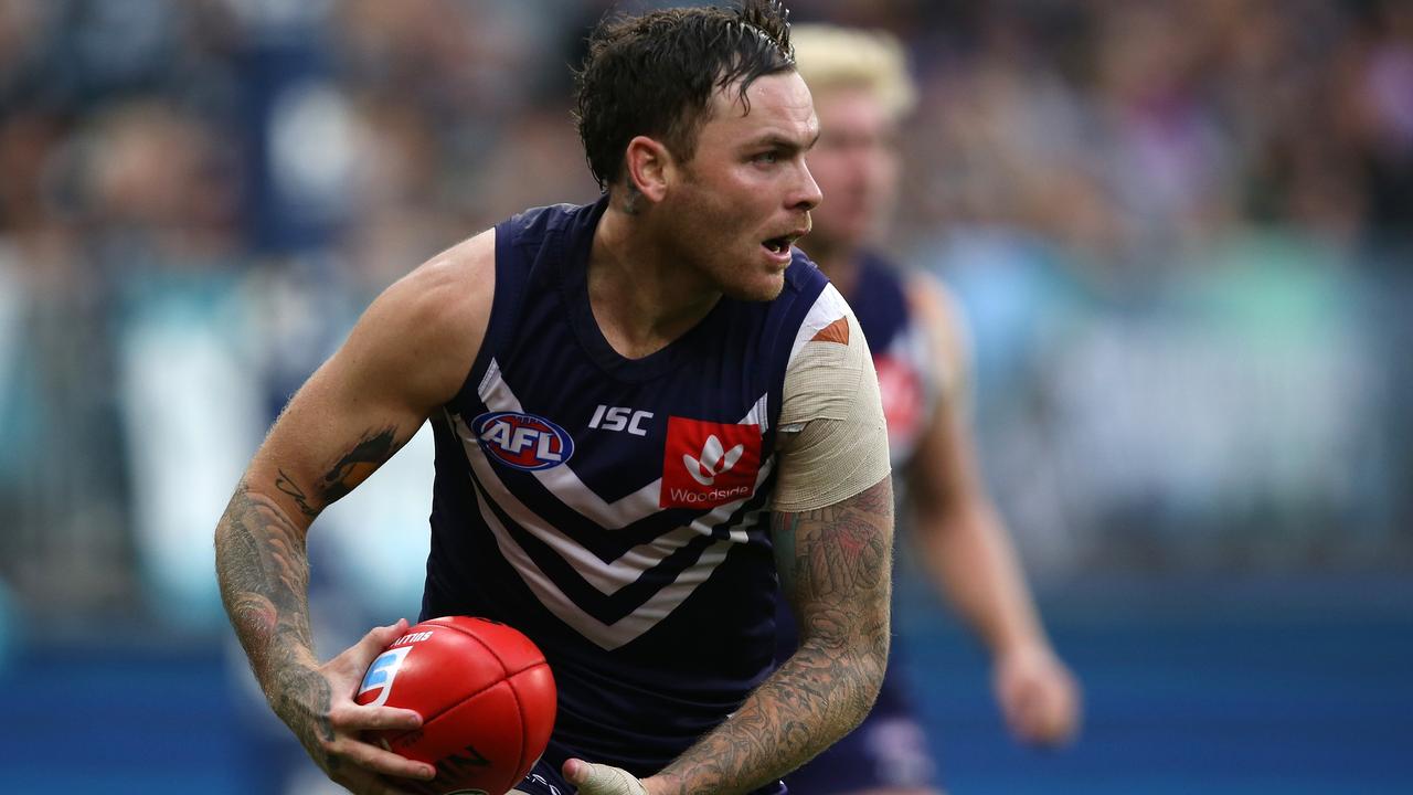 Fremantle’s Nathan Wilson was punched at a birthday party on Saturday night. (Photo by Paul Kane/Getty Images)