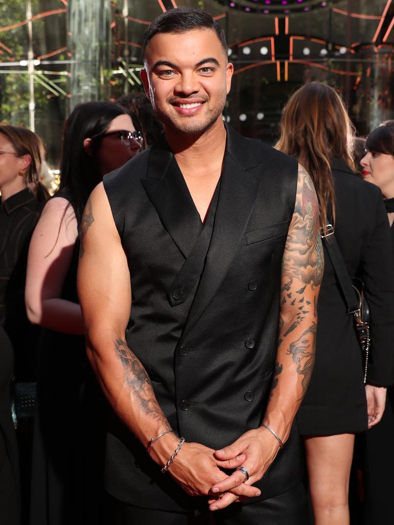 Guy Sebastian smiles on the red carpet. Picture: Jonathan Ng