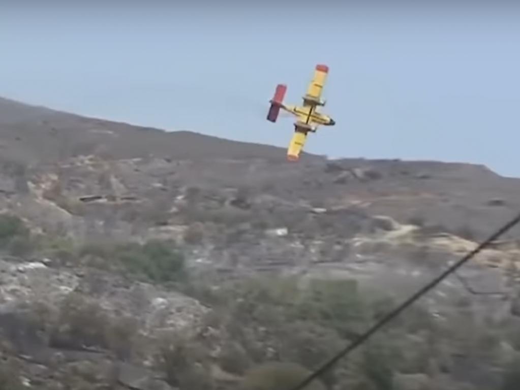 The plane banks a hard right before spinning into a nose dive behind a ridge. Picture: Supplied